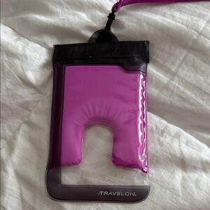Travelon Black and Pink Waterproof Pouch